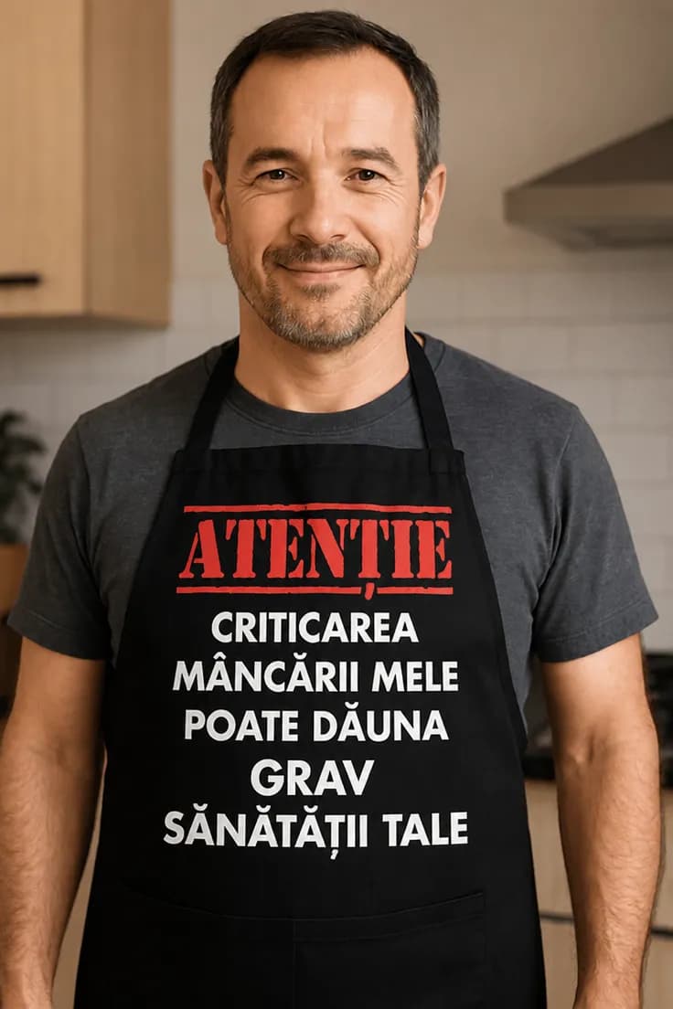 Șorț amuzant Atenție criticarea mâncării