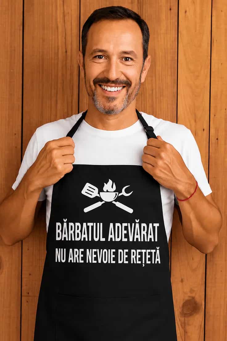 Șorț amuzant Bărbat adevărat fără rețetă