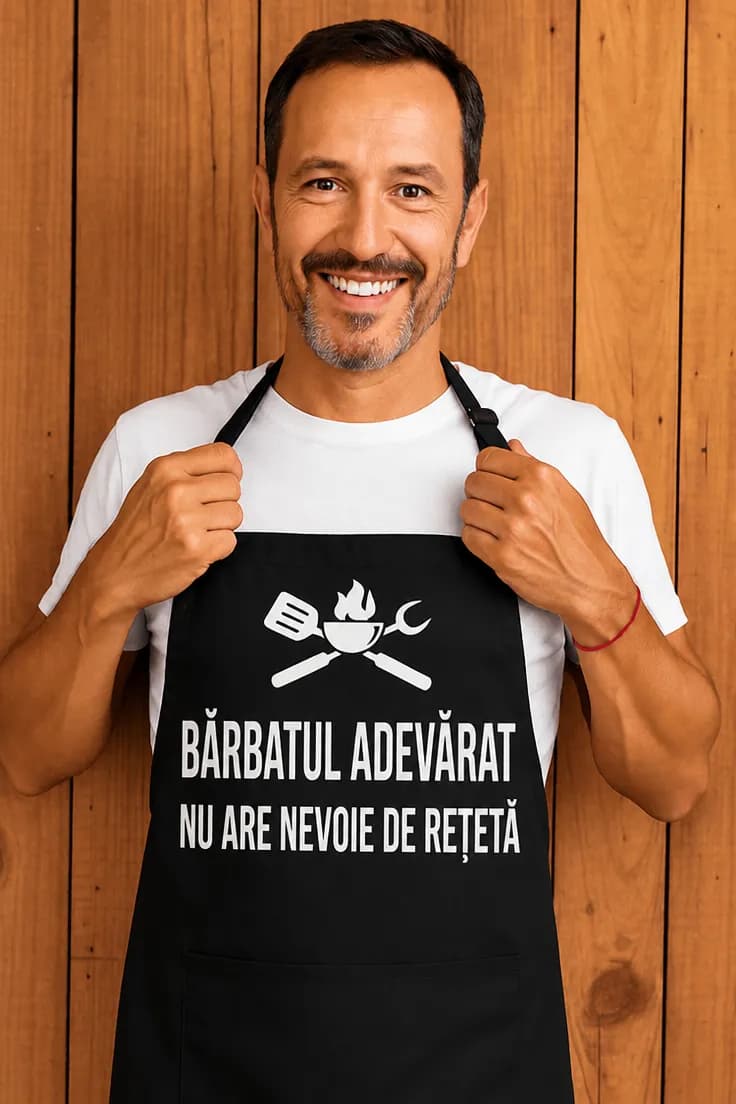 Șorț amuzant Bărbat adevărat fără rețetă