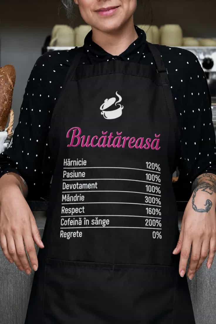 Șorț amuzant Bucătăreasă harnică – Bucătăreasă