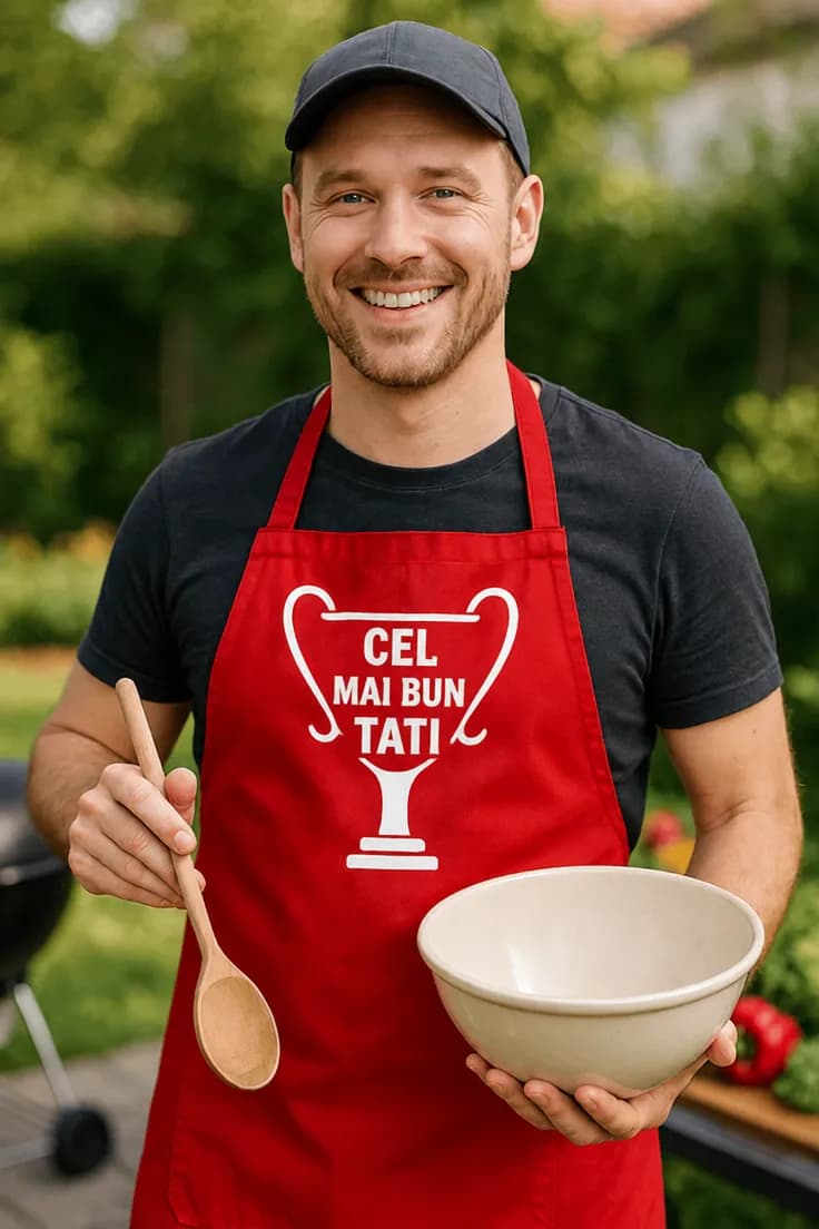 Șorț amuzant Cel mai bun tati – CEL MAI BUN TATI