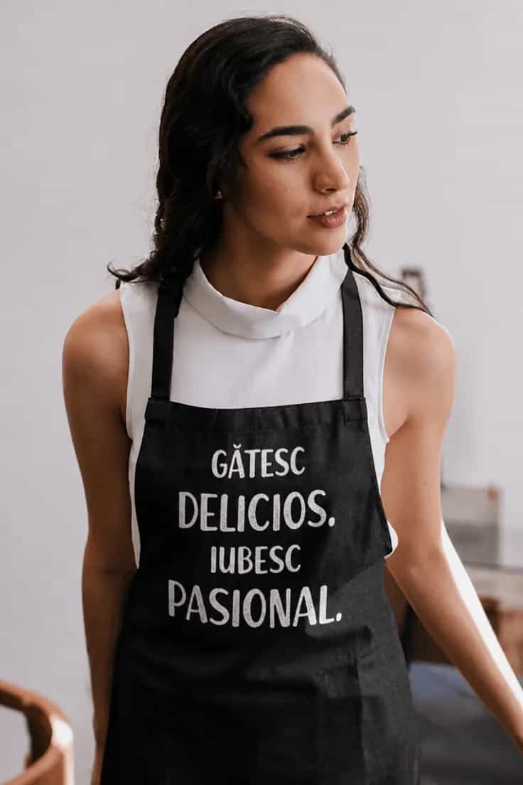 Șorț amuzant Gătesc delicios iubesc pasional