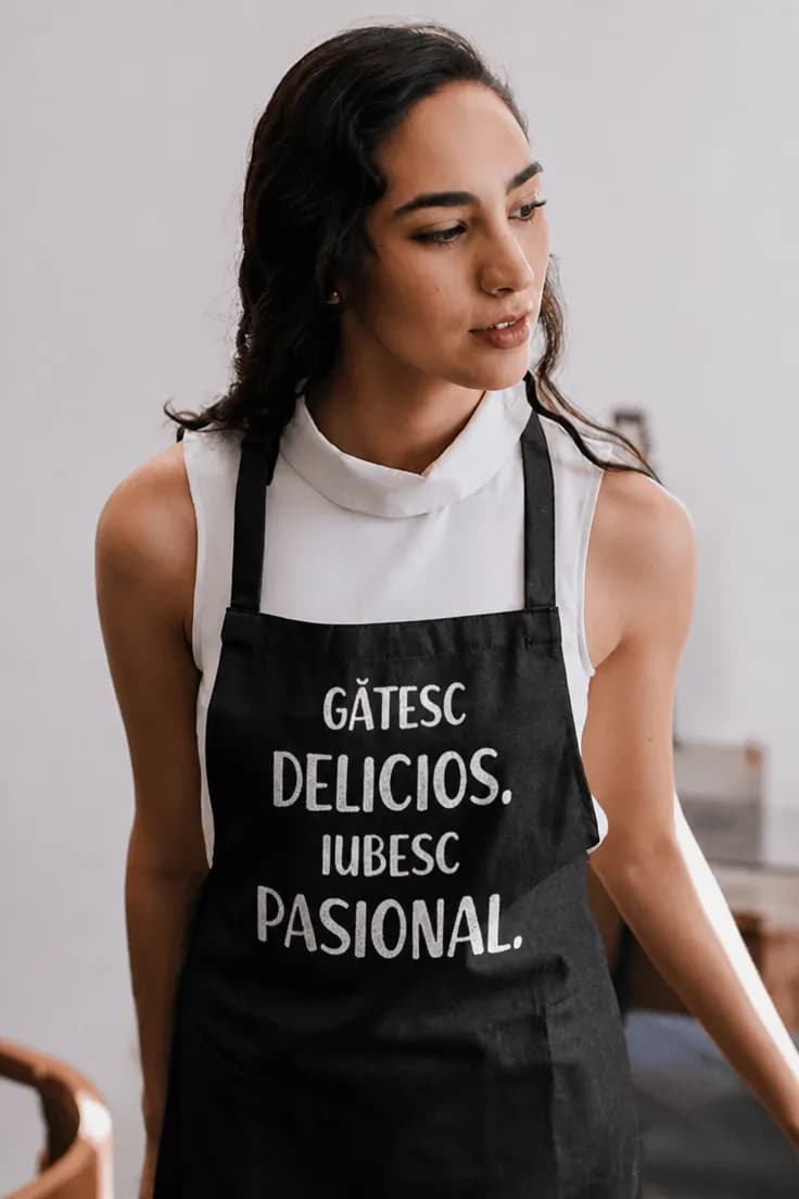 Șorț amuzant Gătesc delicios iubesc pasional