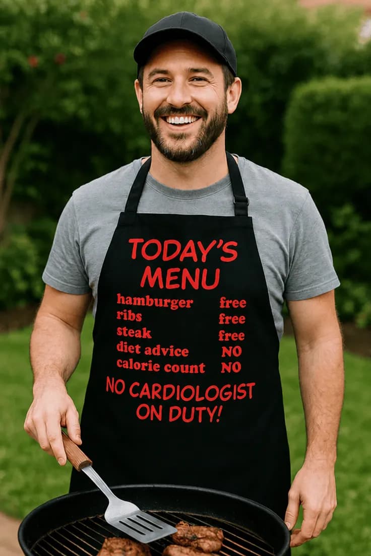 Șorț amuzant Meniul de azi - TODAY'S MENU