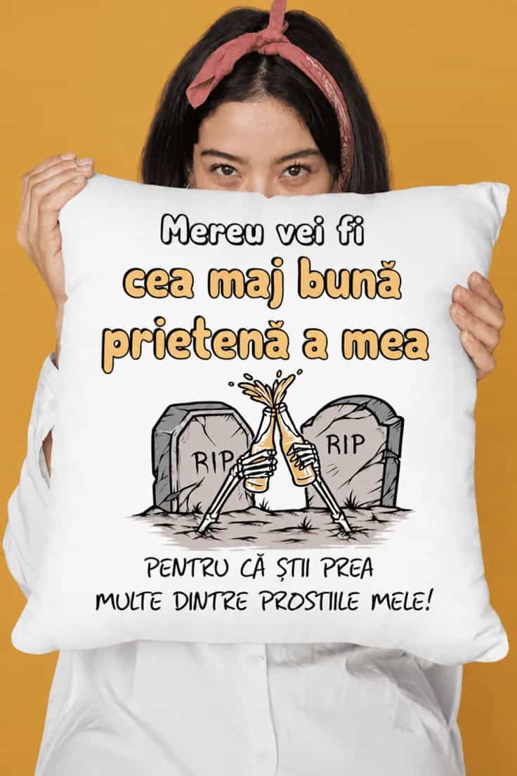 Pernă decorativă Cea mai bună prietenă - Mereu vei
