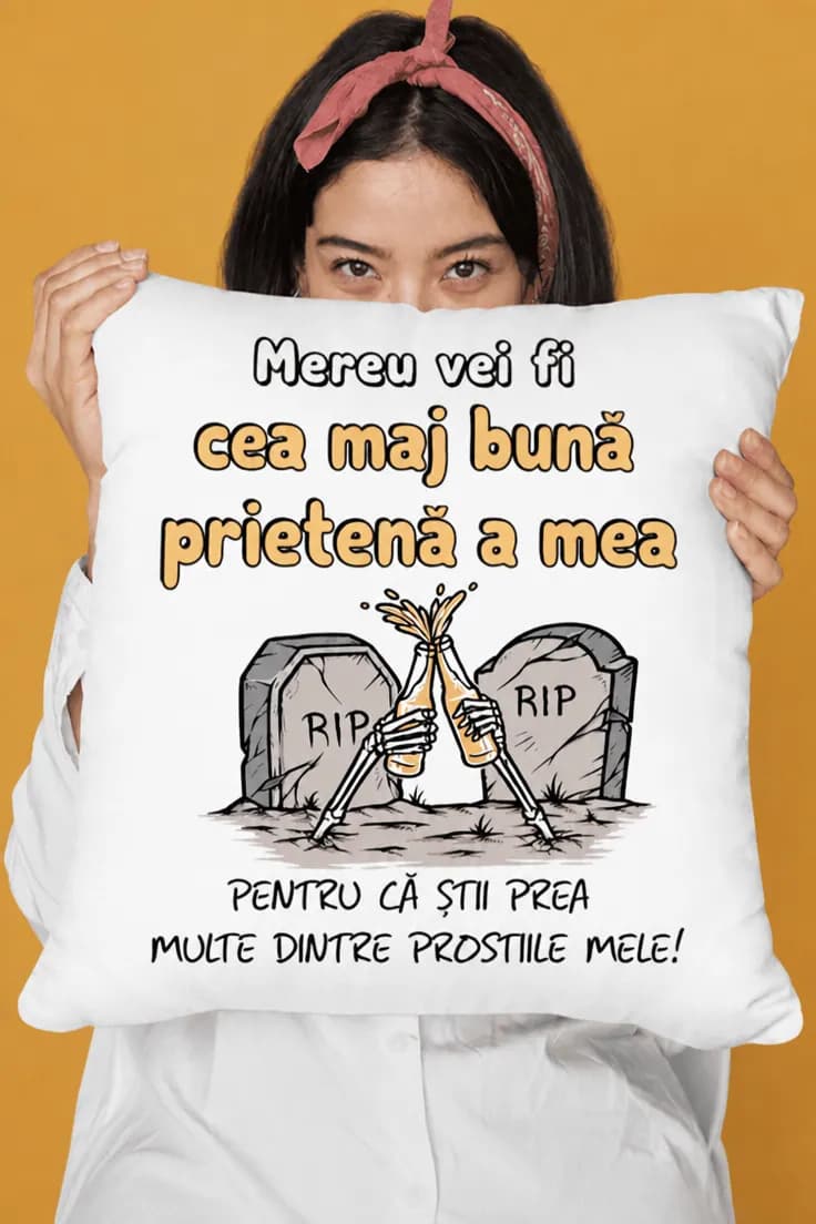 Pernă decorativă Cea mai bună prietenă - Mereu vei