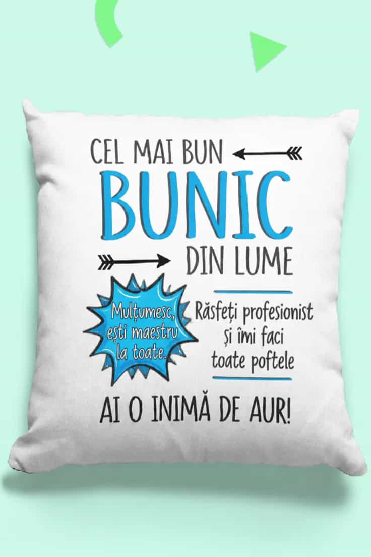 Pernă decorativă Cel mai bun bunic - CEL MAI BUN