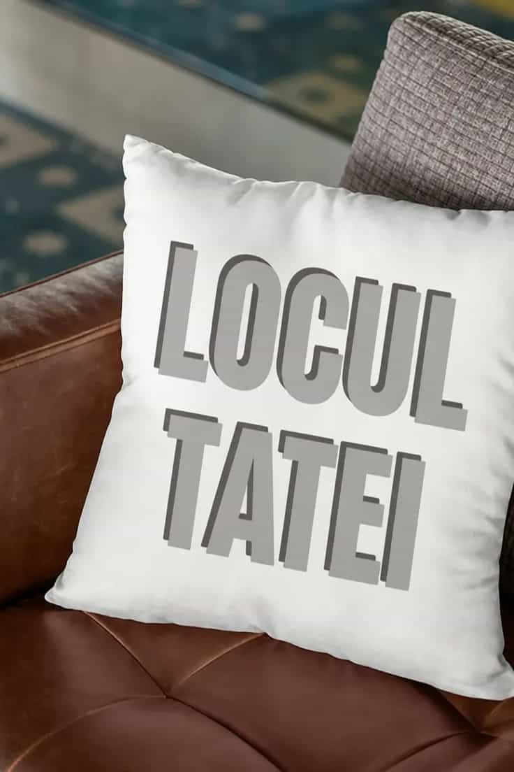 Pernă decorativă Locul tatei – LOCUL TATEI