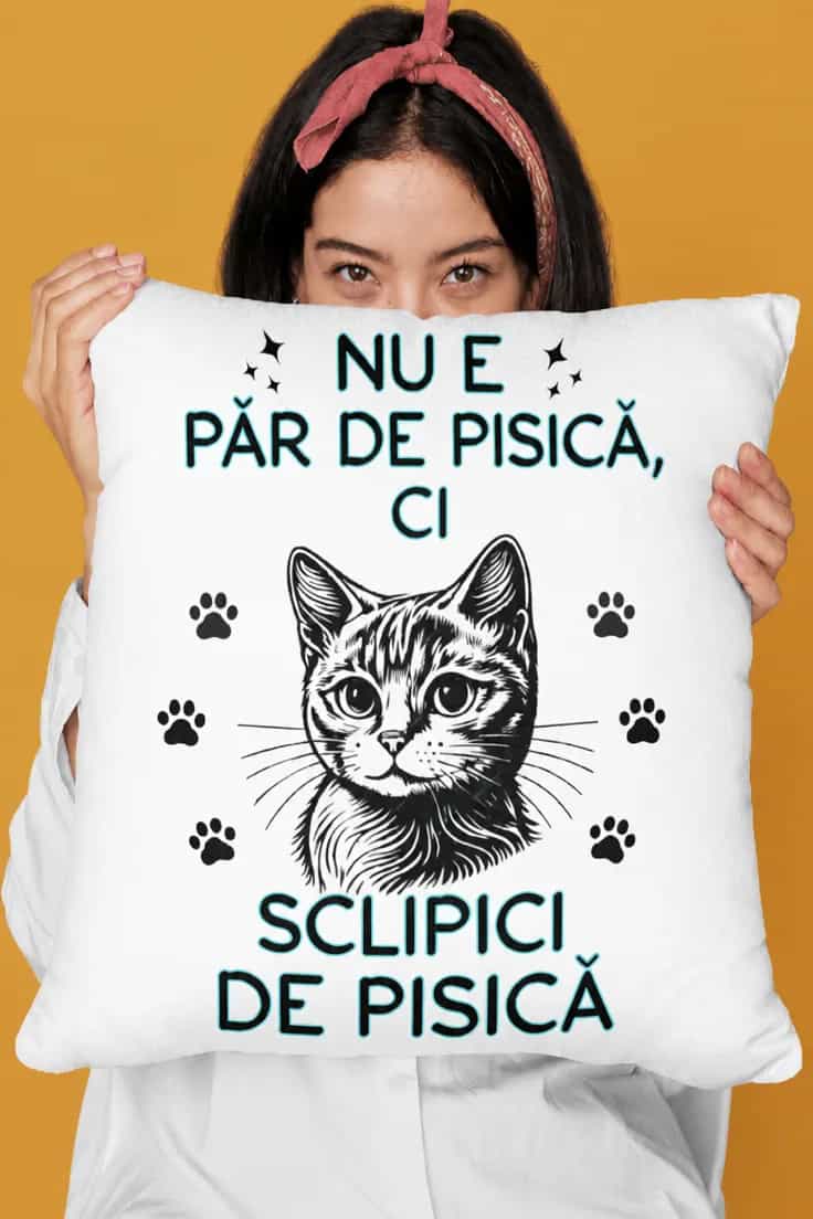 Pernă decorativă Sclipici de pisică - NU E