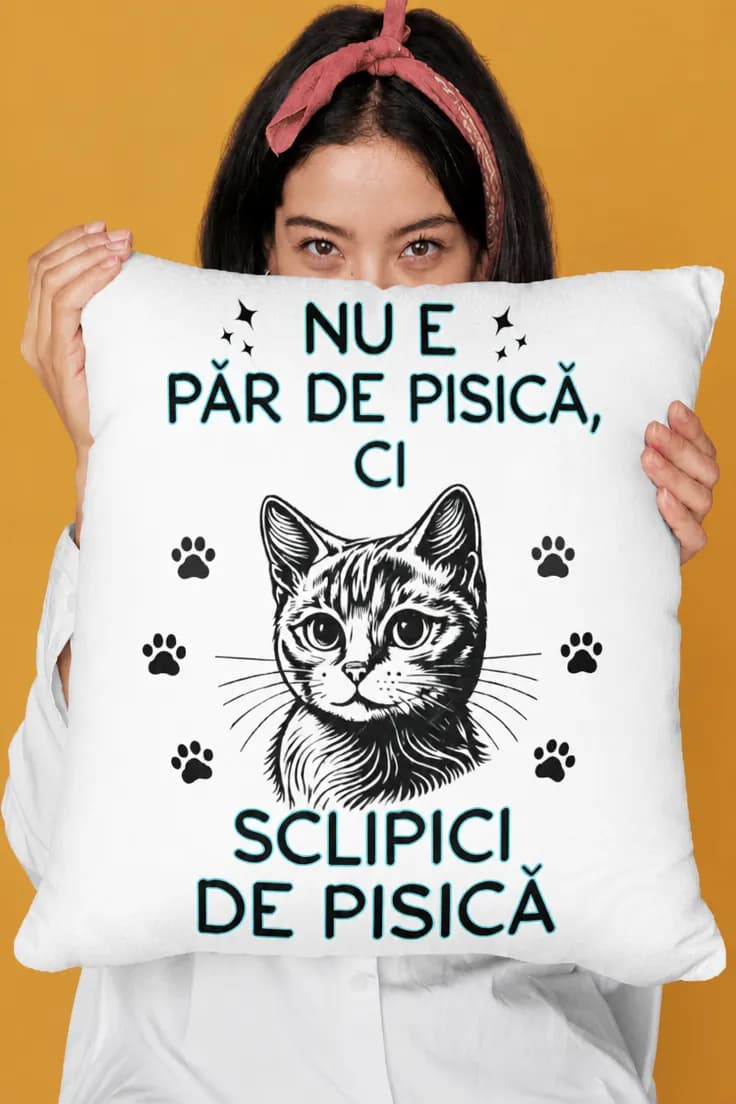 Pernă decorativă Sclipici de pisică - NU E