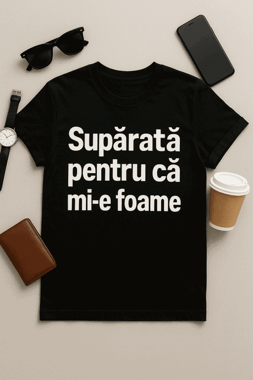 Tricou „Supărată pentru că mi-e foame”