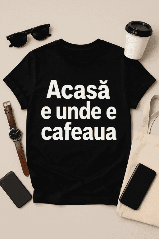 Tricou Acasă e unde e cafeaua