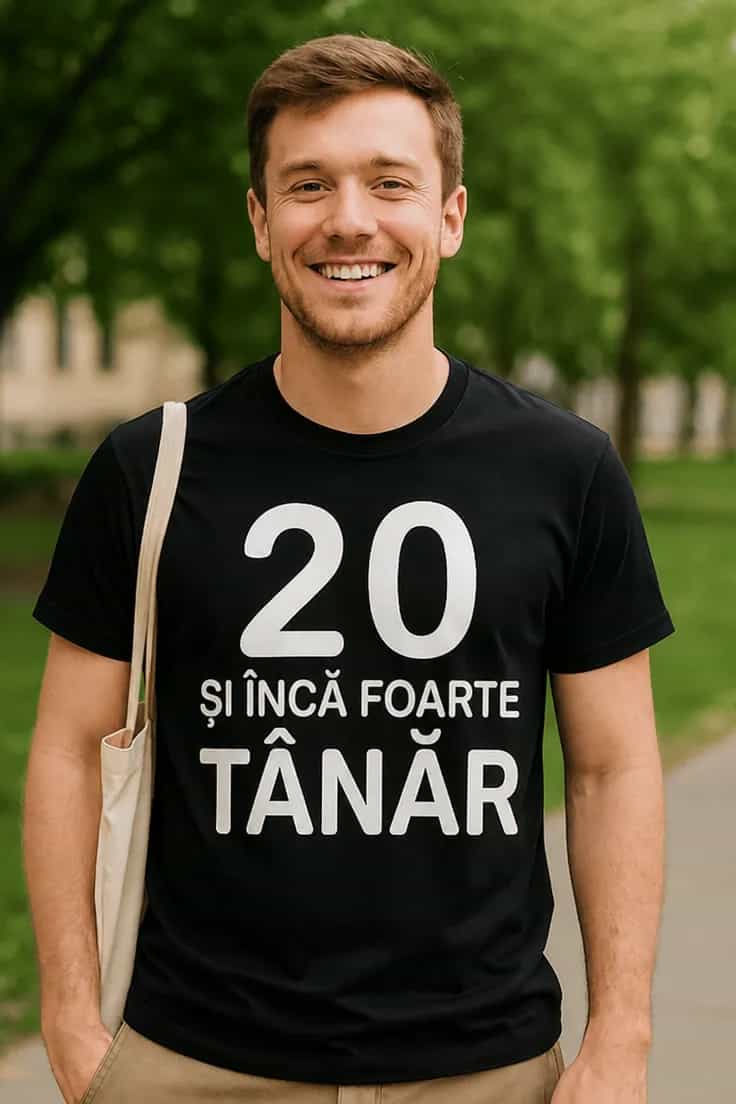 Tricou amuzant 20 și încă tânăr - 20 ȘI ÎNCĂ FOARTE