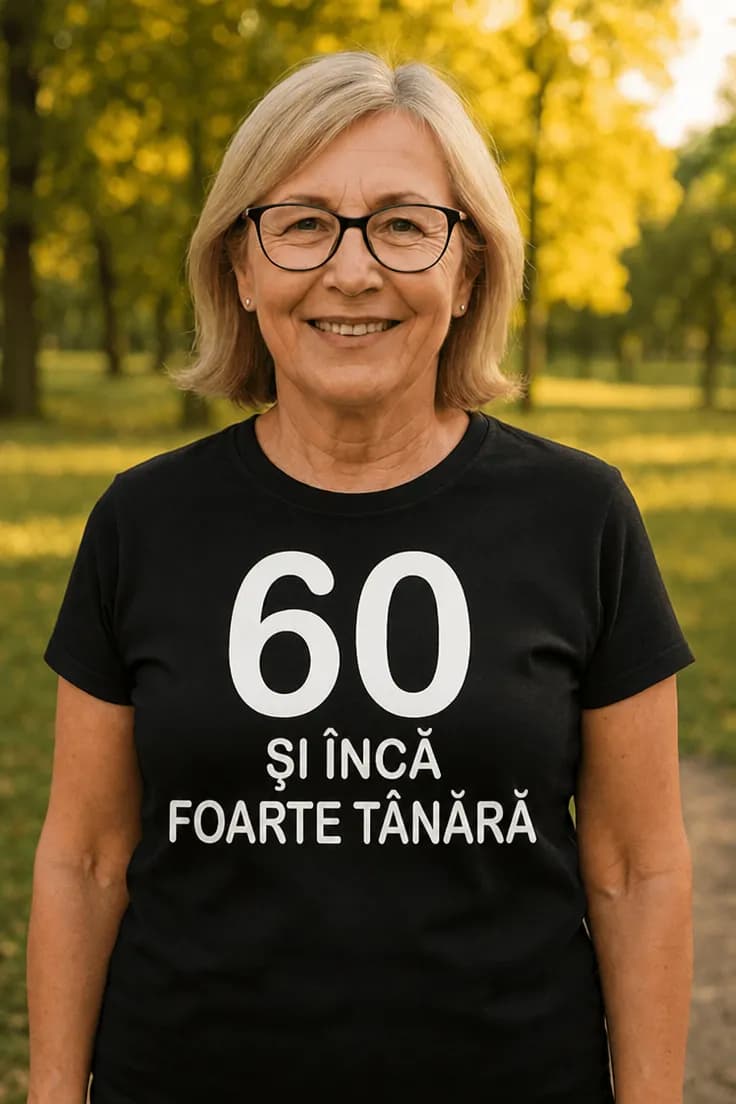 Tricou amuzant 60 ani tinerețe - 60 ȘI ÎNCĂ
