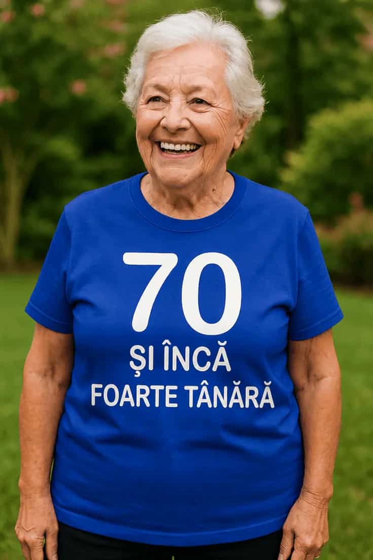 Tricou amuzant 70 cu spirit tânăr | 70 ȘI ÎNCĂ