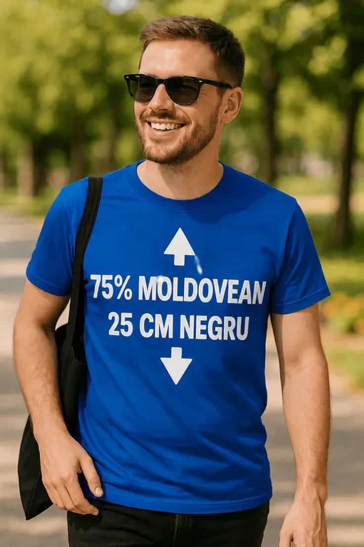 Tricou amuzant 75 la sută moldovenesc