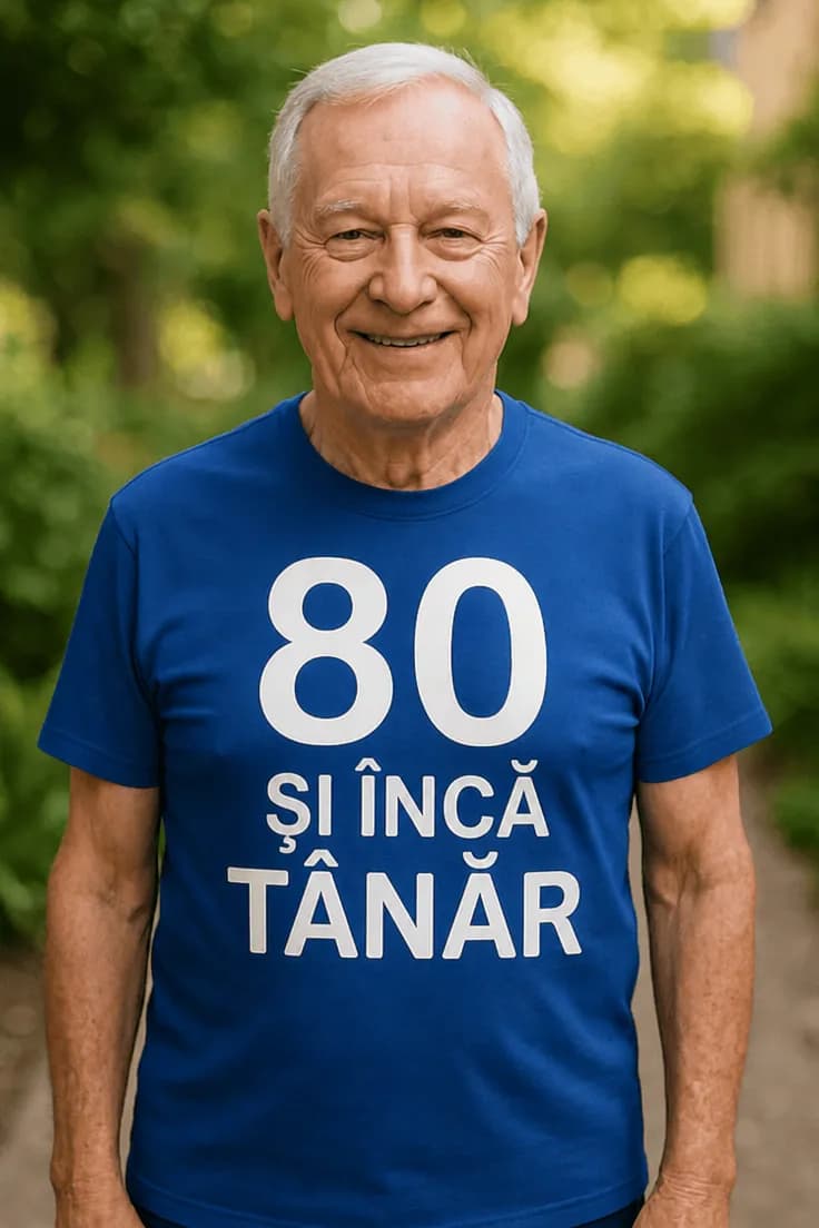 Tricou amuzant 80 și încă tânăr – 80 ȘI ÎNCĂ