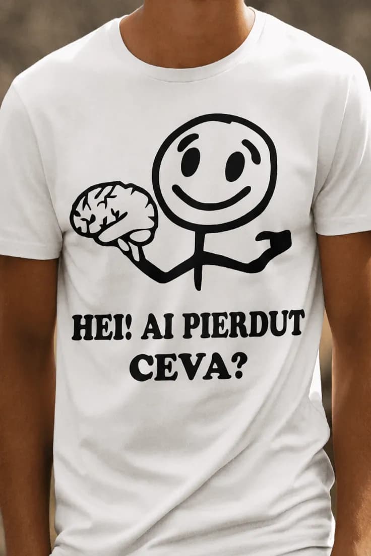 Tricou amuzant Ai pierdut ceva - HEI! AI PIERDUT CEVA?