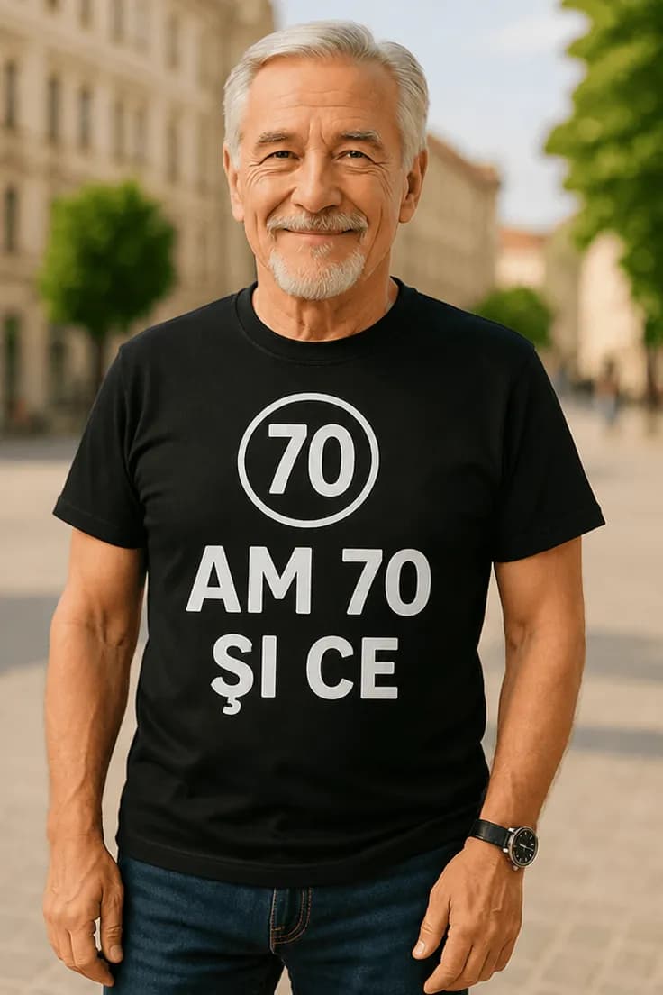 Tricou amuzant Am 70 și ce