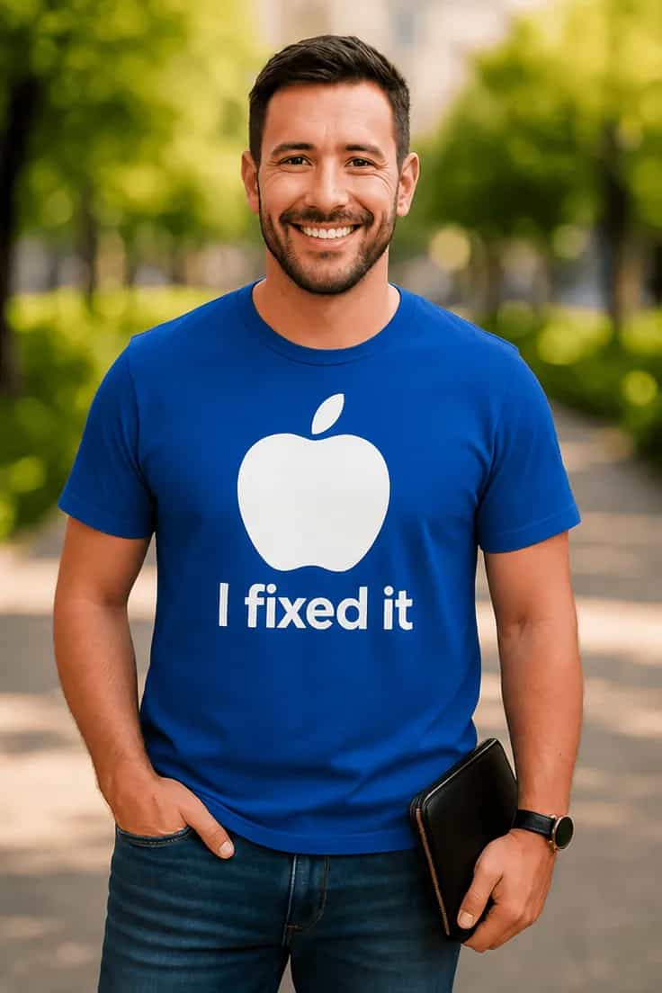 Tricou amuzant Am reparat eu. | I fixed it.