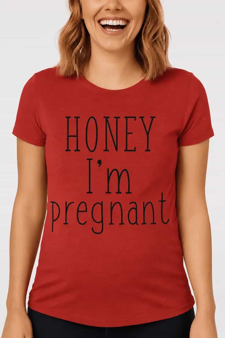 Tricou amuzant Anunț de sarcină - HONEY I'm pregnant