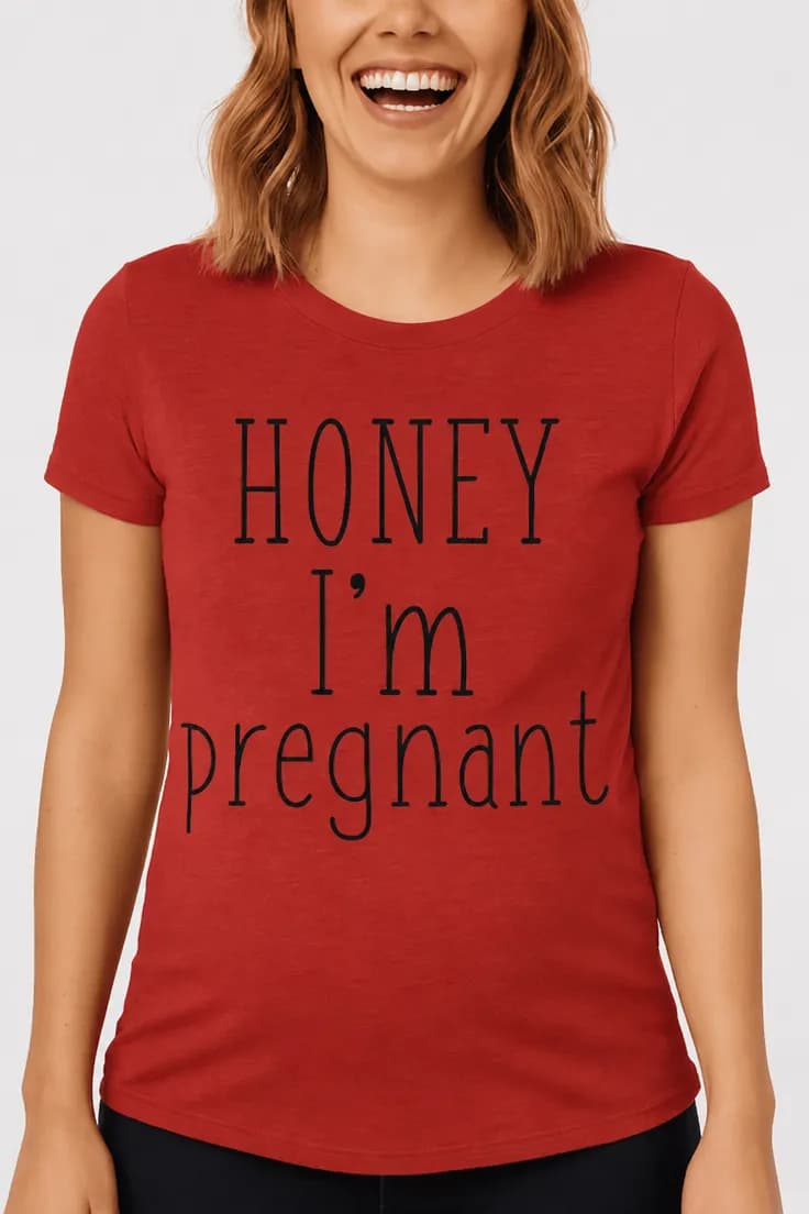 Tricou amuzant Anunț de sarcină - HONEY I'm pregnant