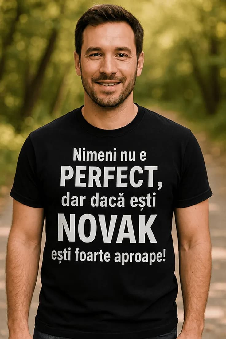 Tricou amuzant aproape perfect cu nume personalizat 2