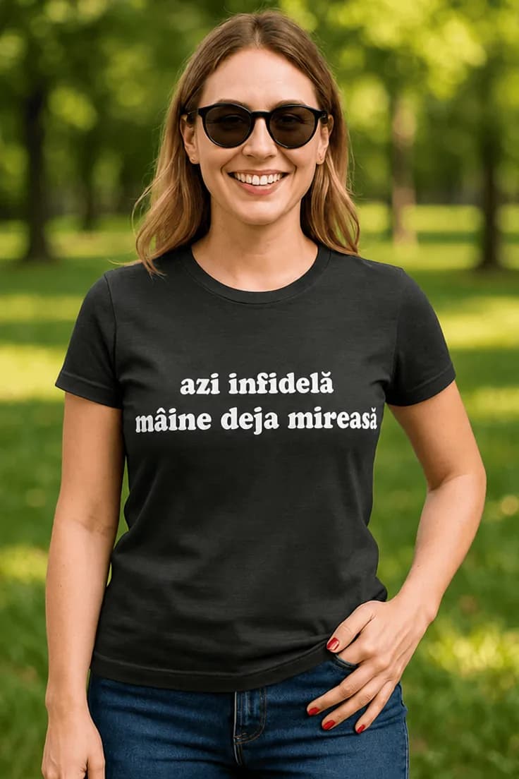 Tricou amuzant Azi infidelă mâine mireasă