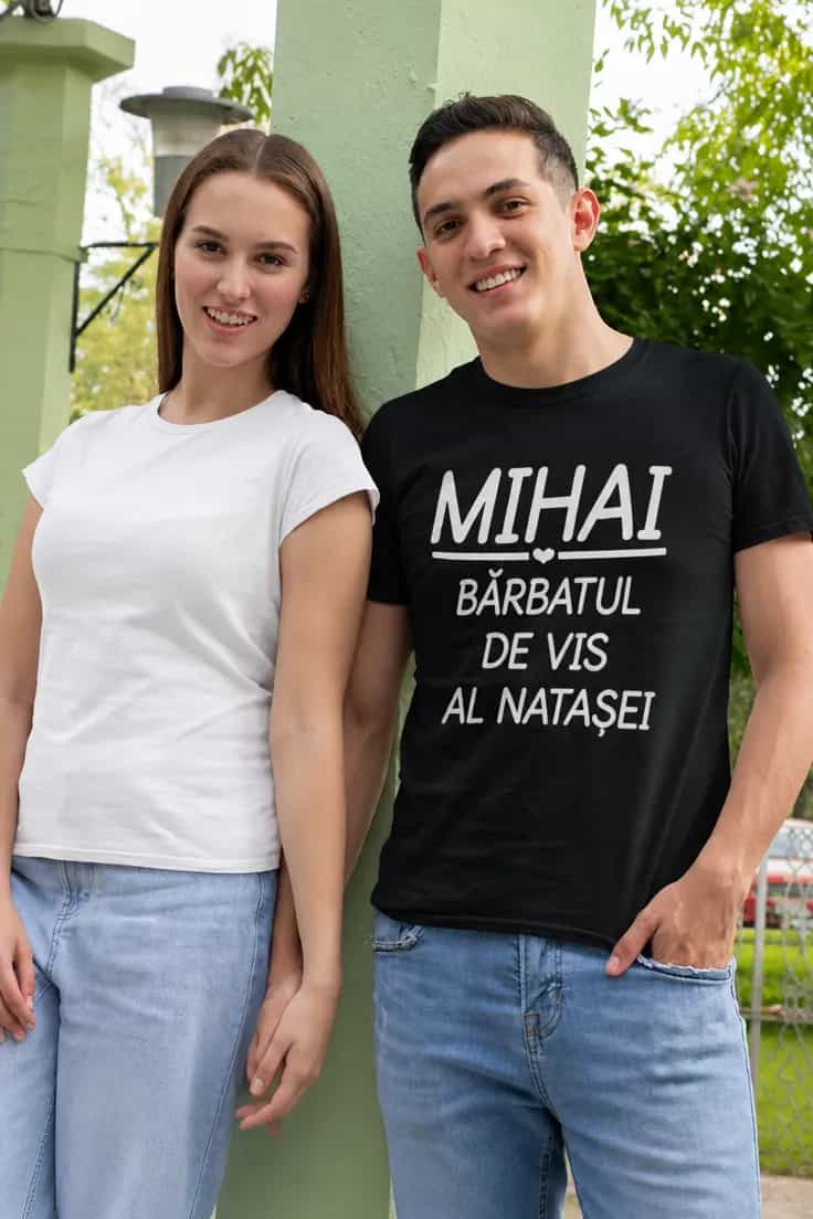 Tricou amuzant bărbat de vis cu nume personalizat
