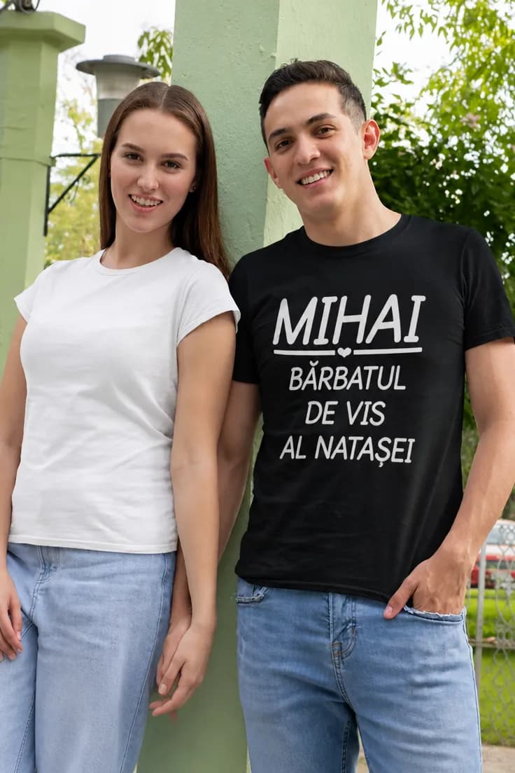 Tricou amuzant bărbat de vis cu nume personalizat