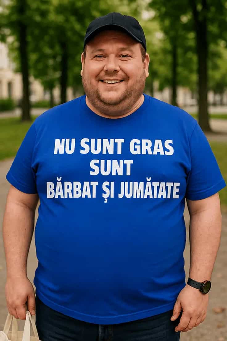 Tricou amuzant Bărbat și jumătate