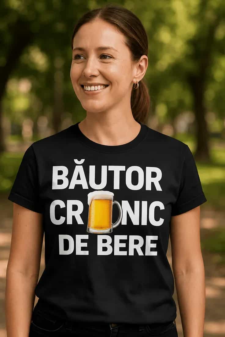 Tricou amuzant Băutor cronic de bere | BĂUTOR