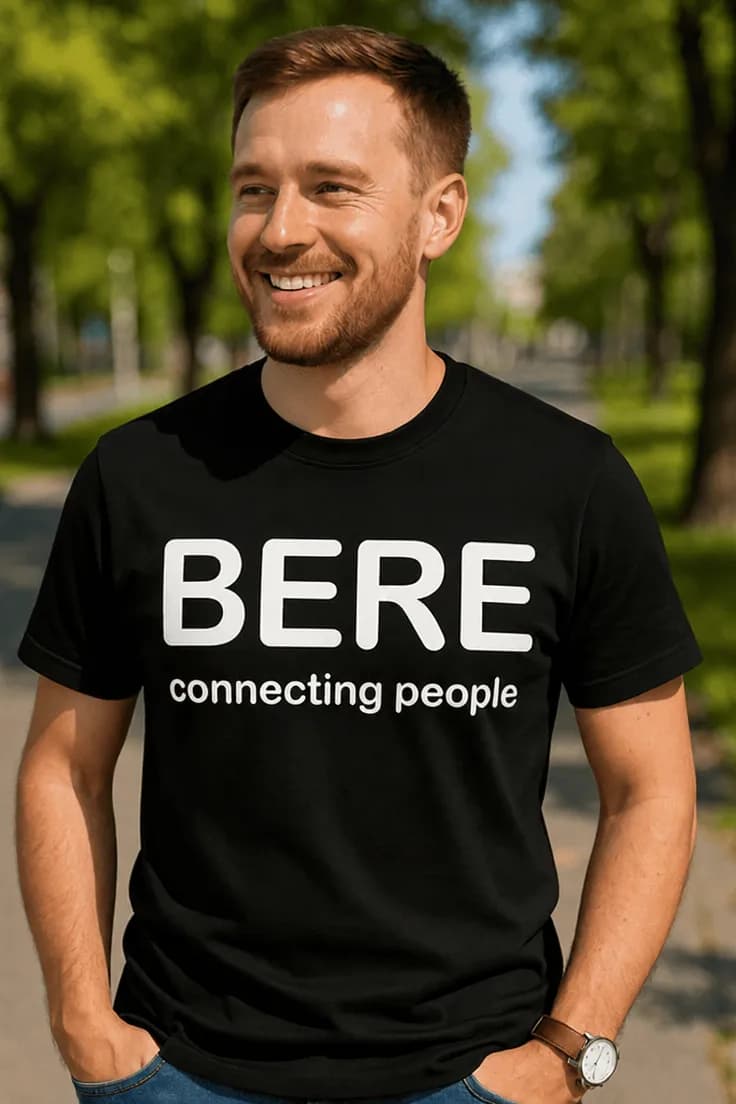 Tricou amuzant Bere connecting people