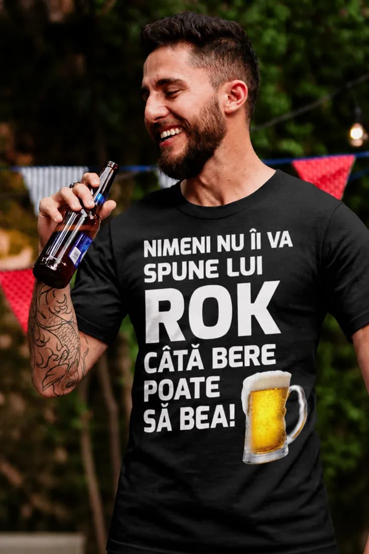 Tricou amuzant Bere cu nume personalizat