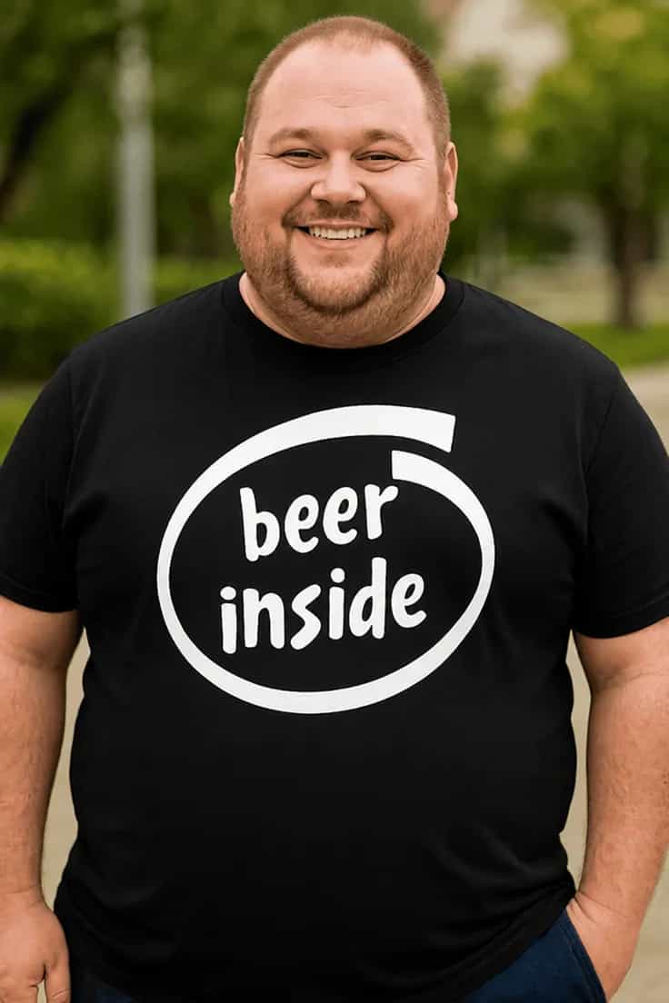 Tricou amuzant Bere în interior – beer inside