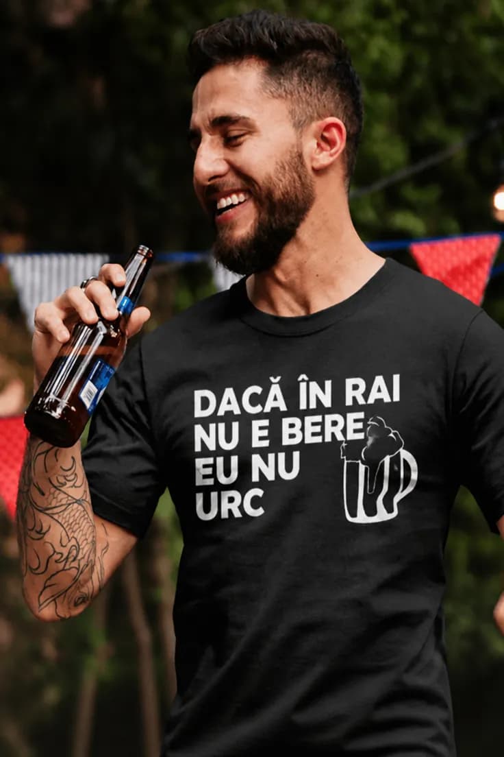 Tricou amuzant Bere în rai