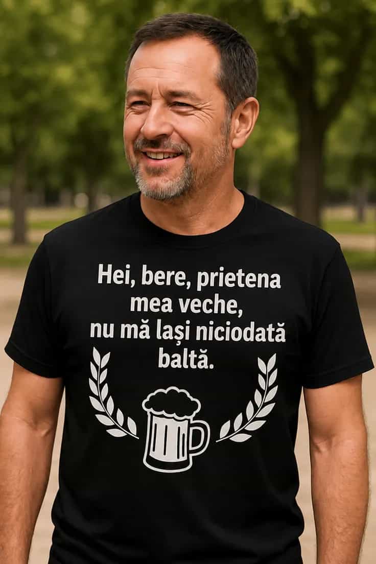 Tricou amuzant Bere prietenă veche - Hei, bere,