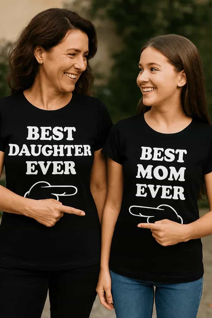 Tricou amuzant Best Mom Daughter Ever - BEST DAUGHTER