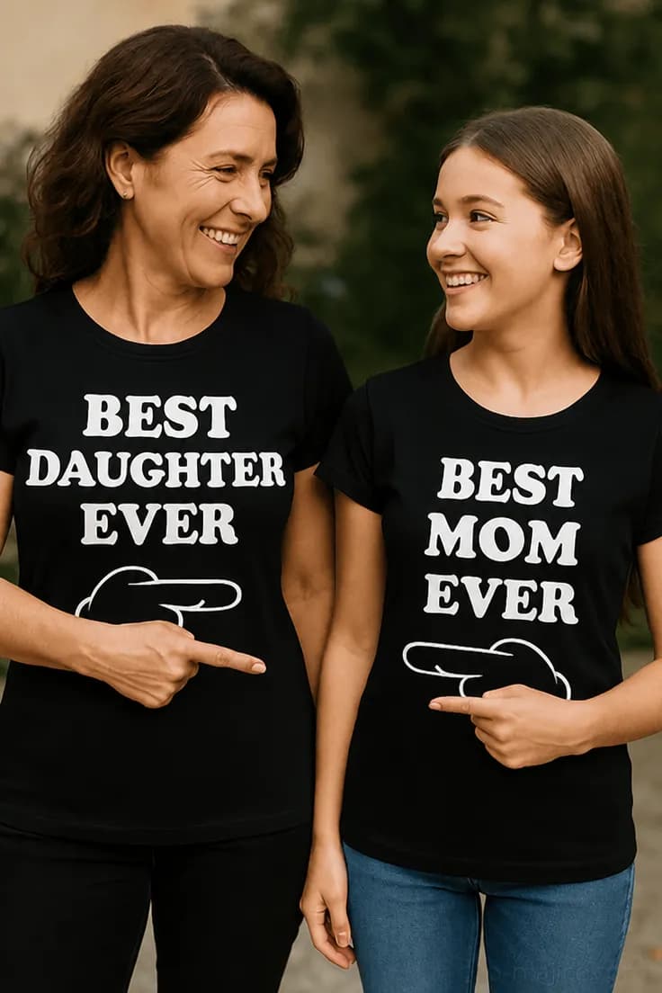 Tricou amuzant Best Mom Daughter Ever - BEST DAUGHTER