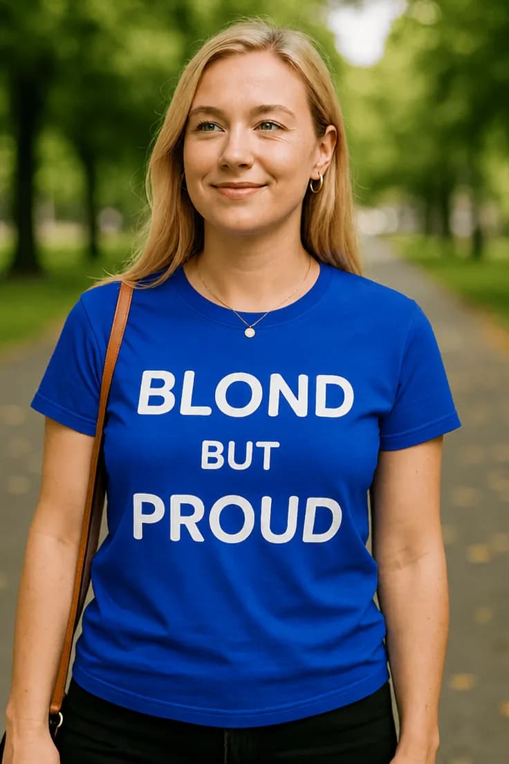 Tricou amuzant Blond but proud