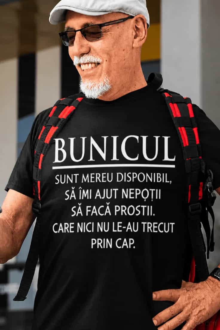 Tricou amuzant Bunic ajută nepoții la prostii