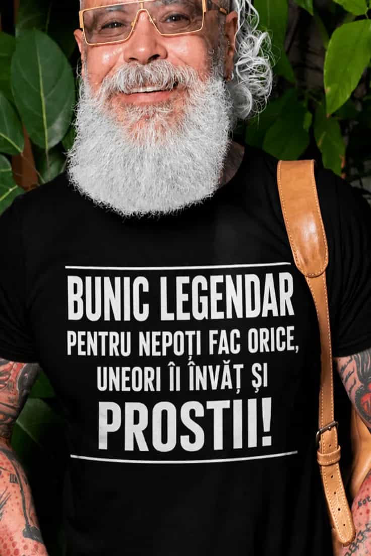 Tricou amuzant Bunic legendar pentru nepoți