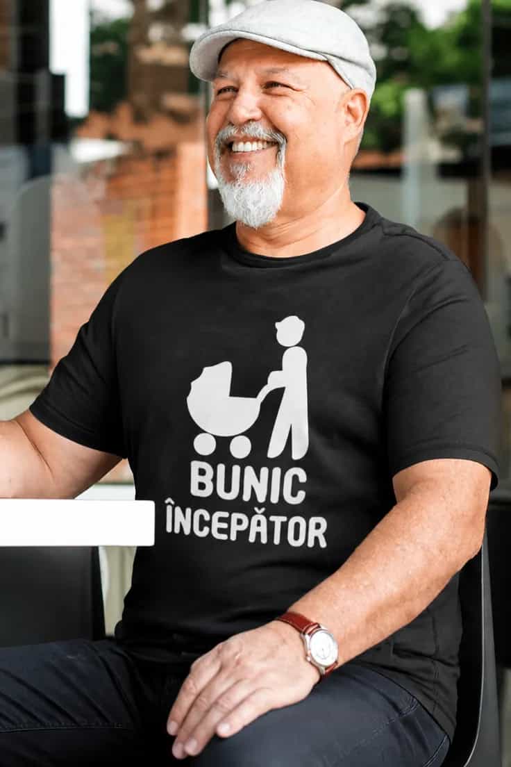 Tricou amuzant Bunic începător – BUNIC ÎNCEPĂTOR