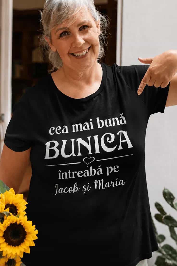 Tricou amuzant Bunică întreabă nepoții personalizat
