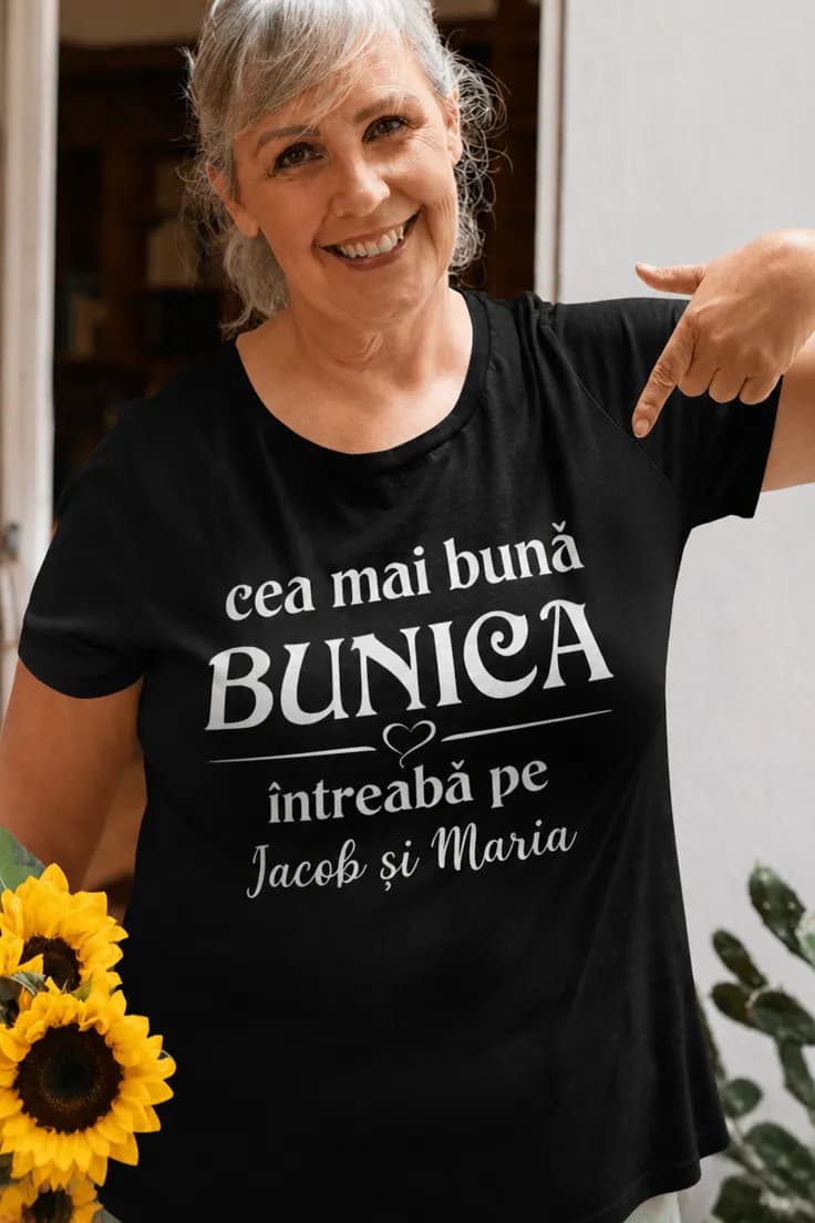 Tricou amuzant Bunică întreabă nepoții personalizat