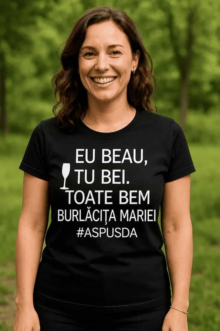 Tricou amuzant Burlăciță toate bem cu nume