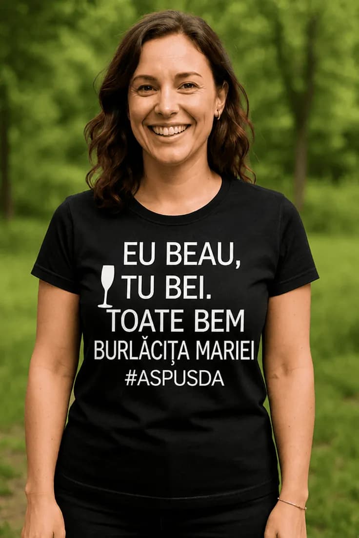 Tricou amuzant Burlăciță toate bem cu nume