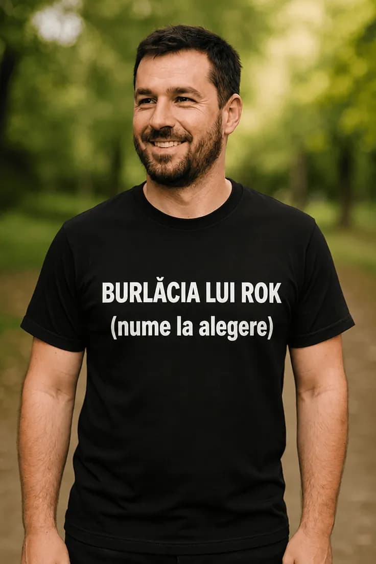 Tricou amuzant Burlăcie cu nume personalizat 2