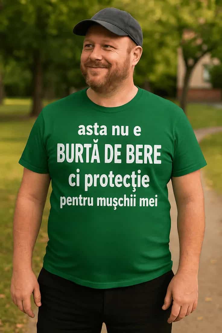 Tricou burtă de bere cu inscripție la alegere