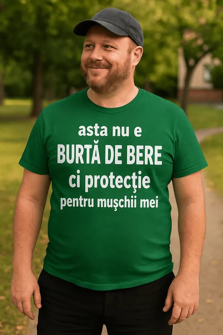 Tricou burtă de bere cu inscripție la alegere